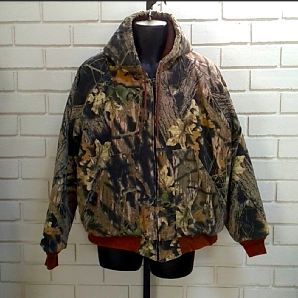 Men’s Mossy Oak Camo Lined Jacket with Hood